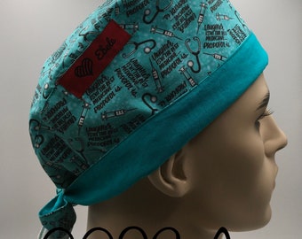 Anesthesia stat! Blame anesthesia .Propofol Print Snazzy scrub cap Size short hair or Men’s.