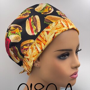 Food scrub caps. I’ll take a side of fries with my hamburger scrub cap. Regular,Men’s size. Share your food  with Friends!