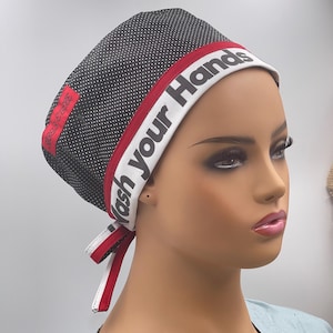 Wash your hands Fabric scrub hat. Only Size regular available