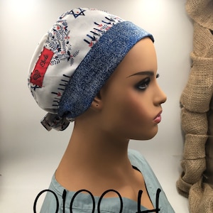 Hanukkah, Menorah and Star of David scrub cap 2/4