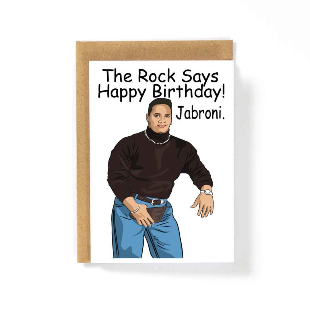 The Rock Birthday Card - Etsy