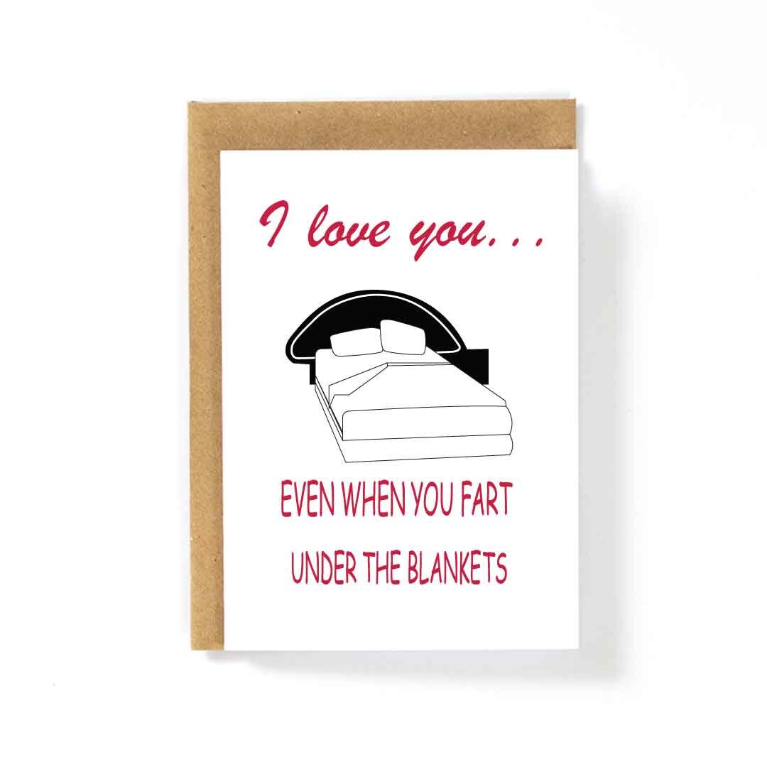 I Love You Even When You Fart Under the Blankets Happy Etsy