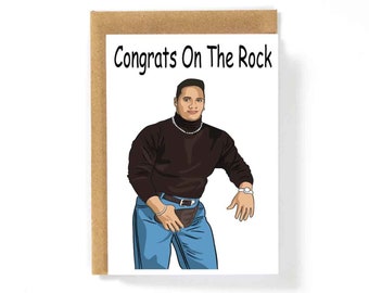 Congrats On The Rock Engagement Card Card