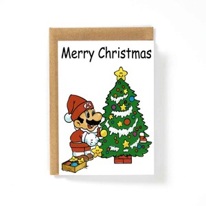 Merry Christmas Mario 80s Retro Kaart