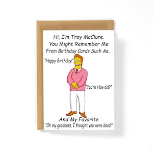 Simpsons Troy Happy Birthday Karte