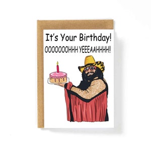 Carte d’anniversaire Pro Wrestling Legends des années 80
