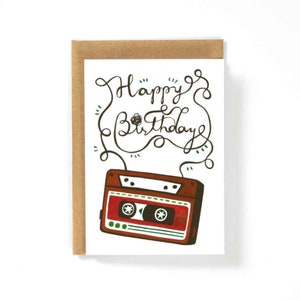 Mix Tape Happy Birthday Karte