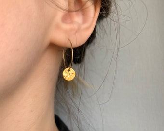 Boucles d’oreilles - créoles - en acier inoxydable - minimaliste