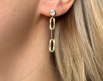 Boucles d’oreilles dorées en plaqué or