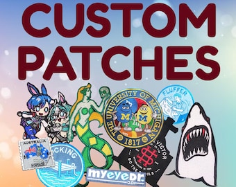 Custom Embroidery Patches, Iron On Sew On Hook, Business Logo Badges