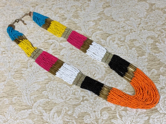 Aldo Beaded Multi-strand Multicolor Necklace - image 2