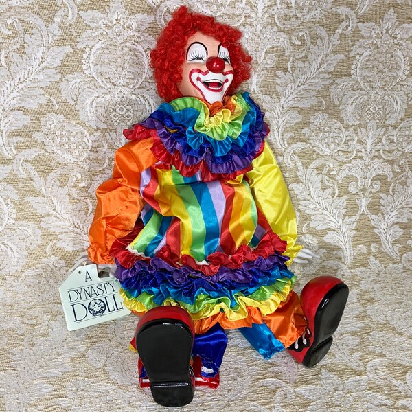 Porcelain Clown Doll Etsy