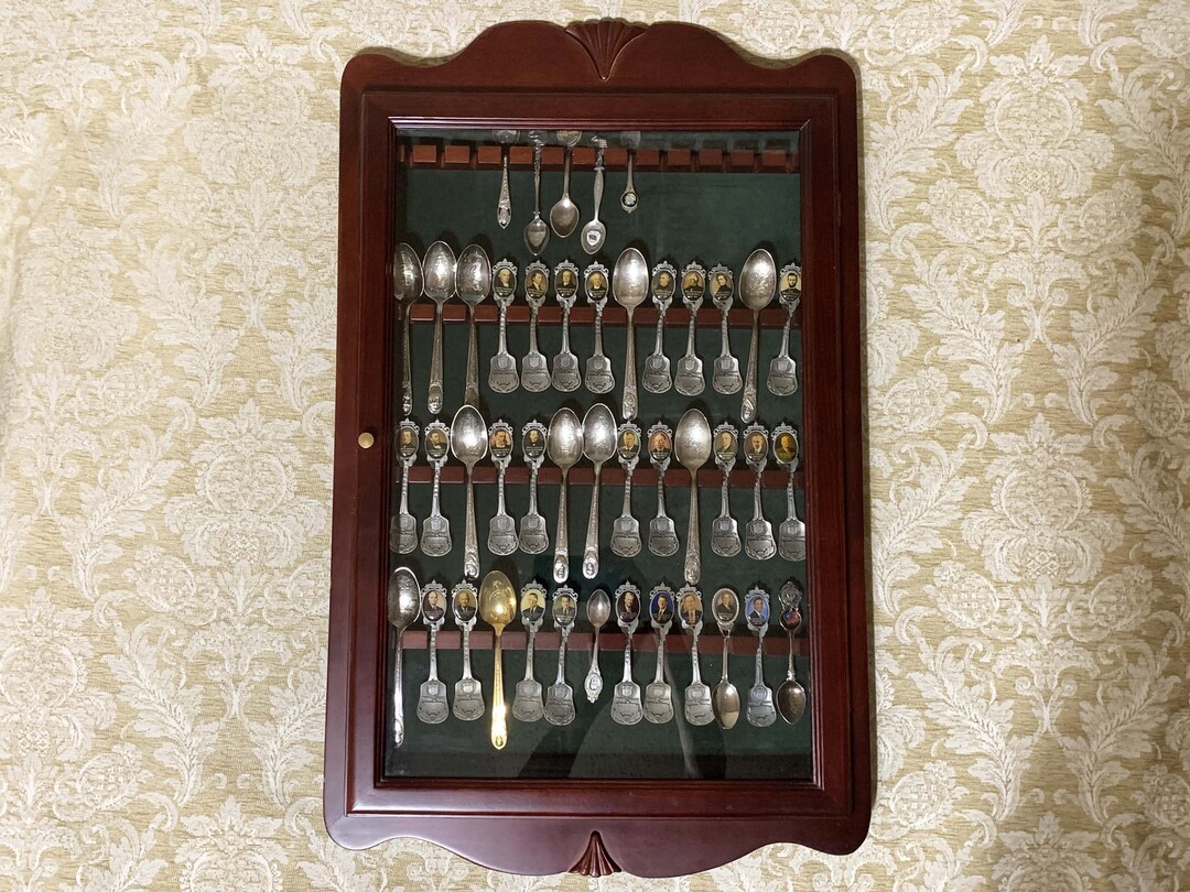 Vintage Presidents Collector Spoons in Vintage Spoon Display Case Etsy