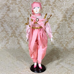 Pretty in Pink French Pierrot Clown Doll