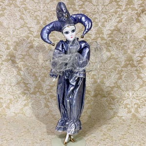 Porcelain Harlequin Pierrot Clown Musical and Animated Doll