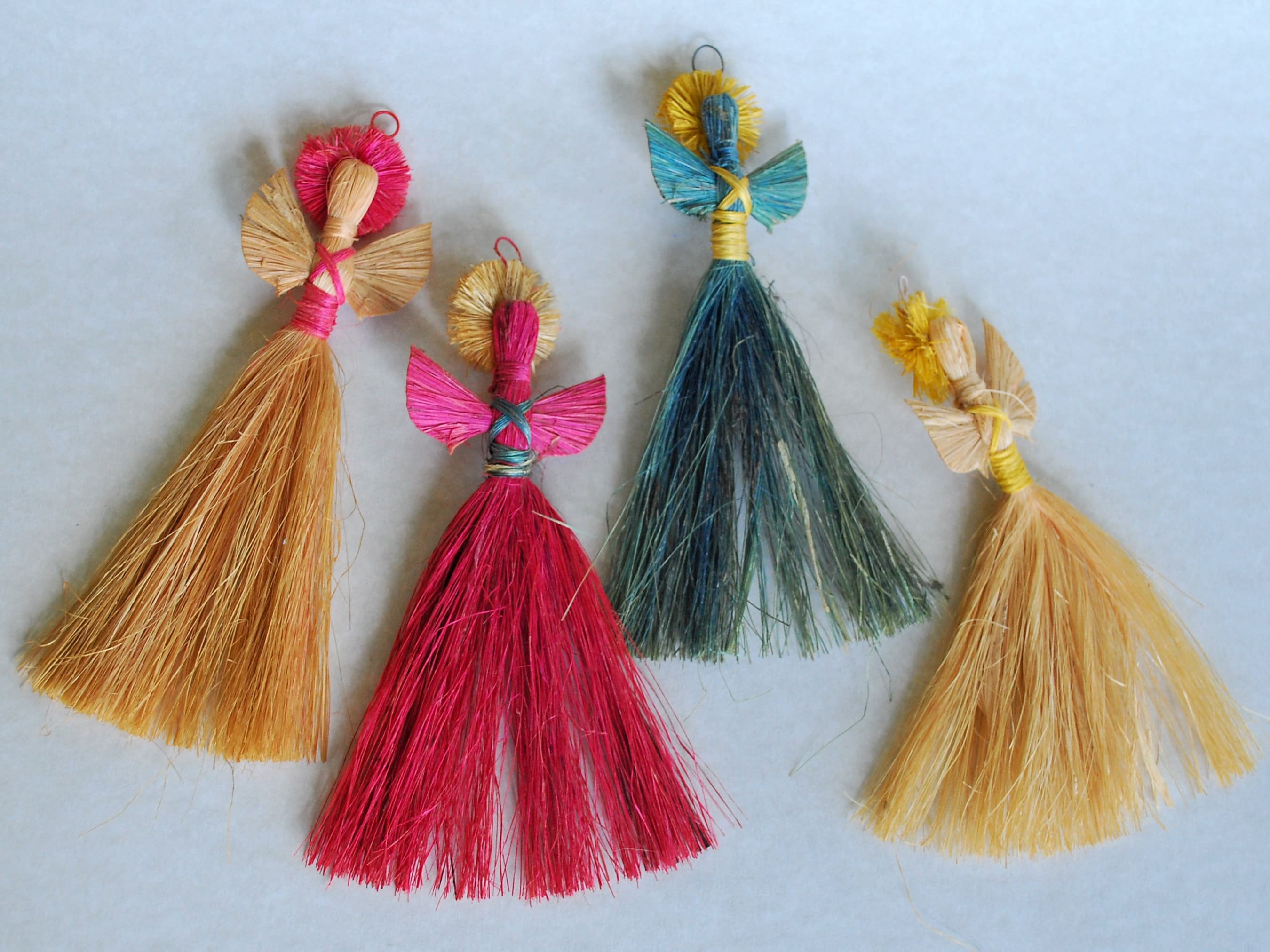 Broom Straw Angels Etsy
