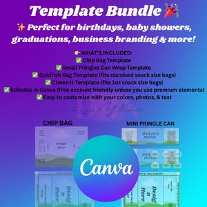 Snack Pack Party Template Bundle CANVA