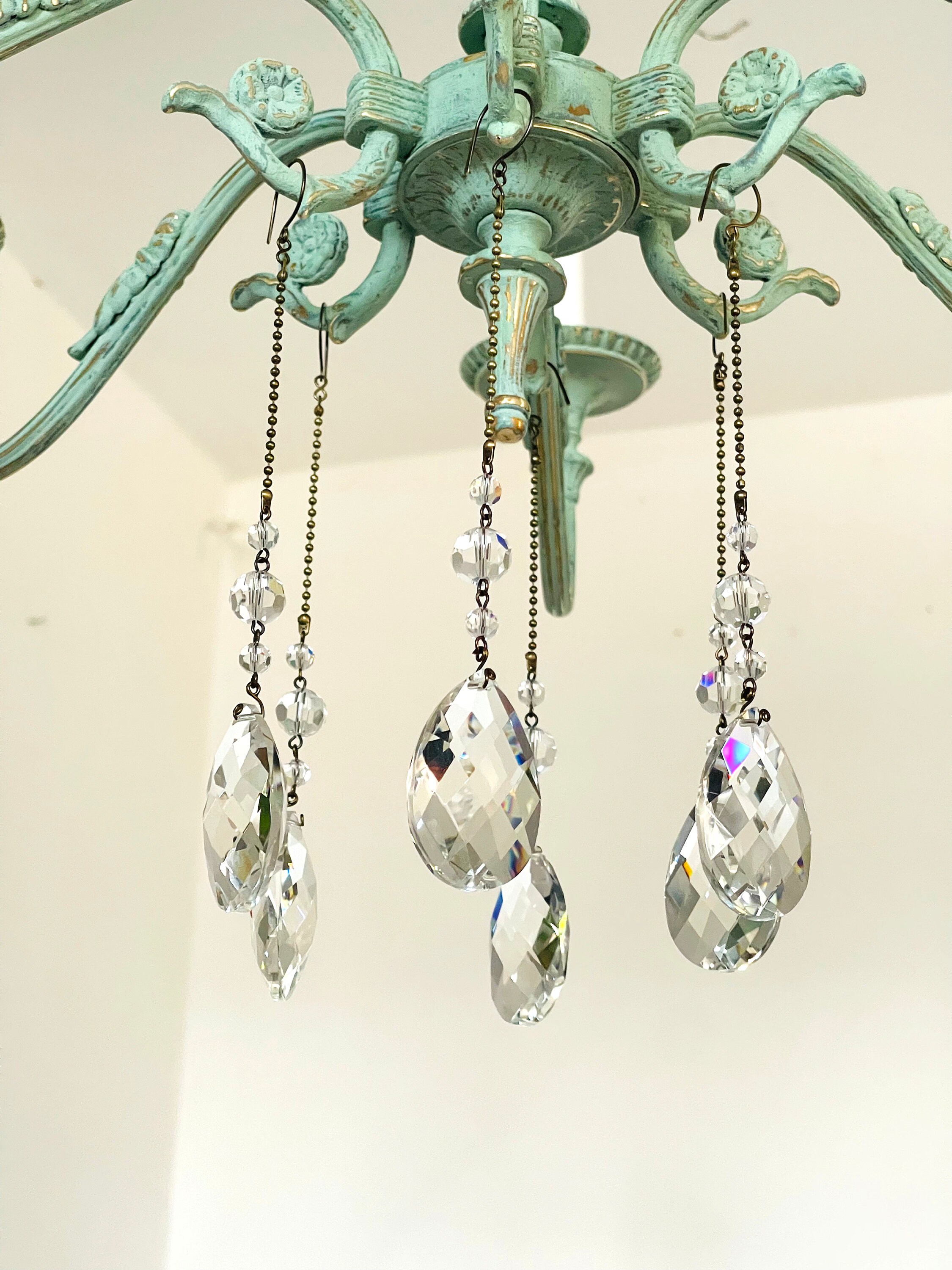 6set Crystal Decorative Drops for Chandeliers, Candelabras, Manzanita