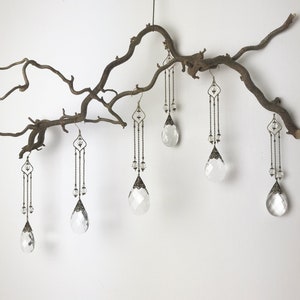 Crystal Suncatcher Set: Wedding & Christmas Decor, Manzanita Branches