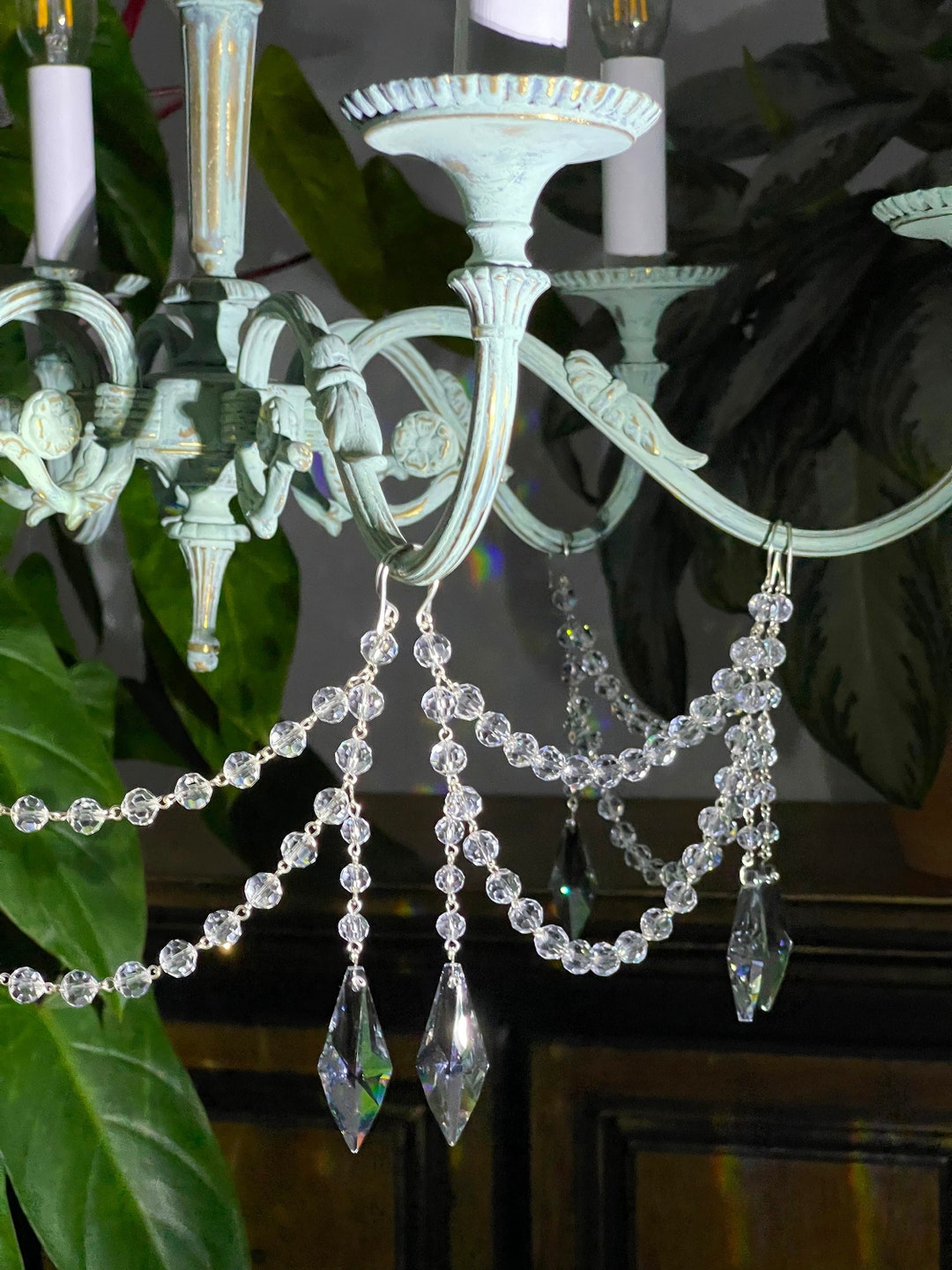 6-set Unique Crystal Decor Hangings, Suncatcher Crystals for