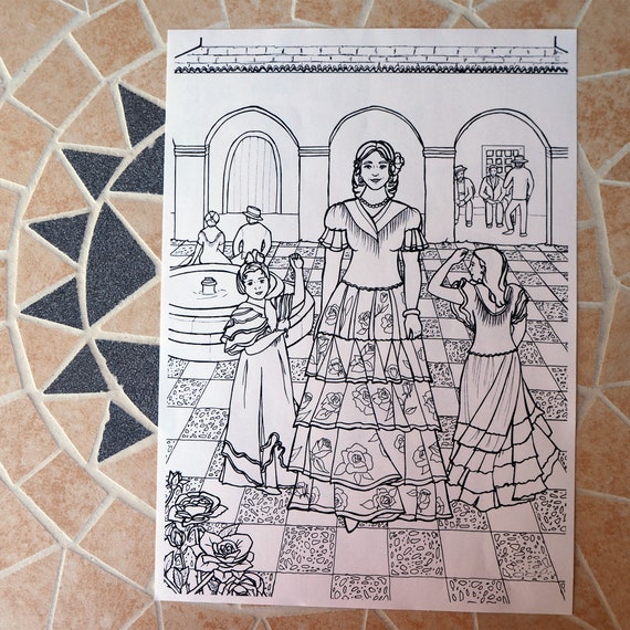 Spain Printable Coloring Page Historical Themes Around the | Etsy