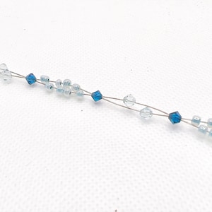 Blue Crystal Anklet, Blue Miyuki Bead Anklet, Ocean Jewelry, Ocean Gift, Beach Ocean Themed Jewelry Ocean Inspired Ocean Bridal Shower Gift