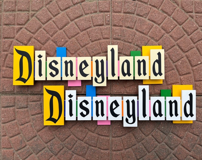 Vintage Disneyland Entrance Sign Without Flags - Etsy