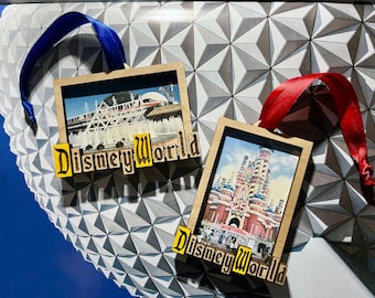 DisneyWorld Sign Photo Frame Ornament with Personalization Option