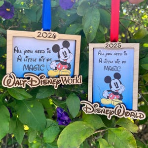 DisneyWorld Photo Frame Ornament with Personalization Option