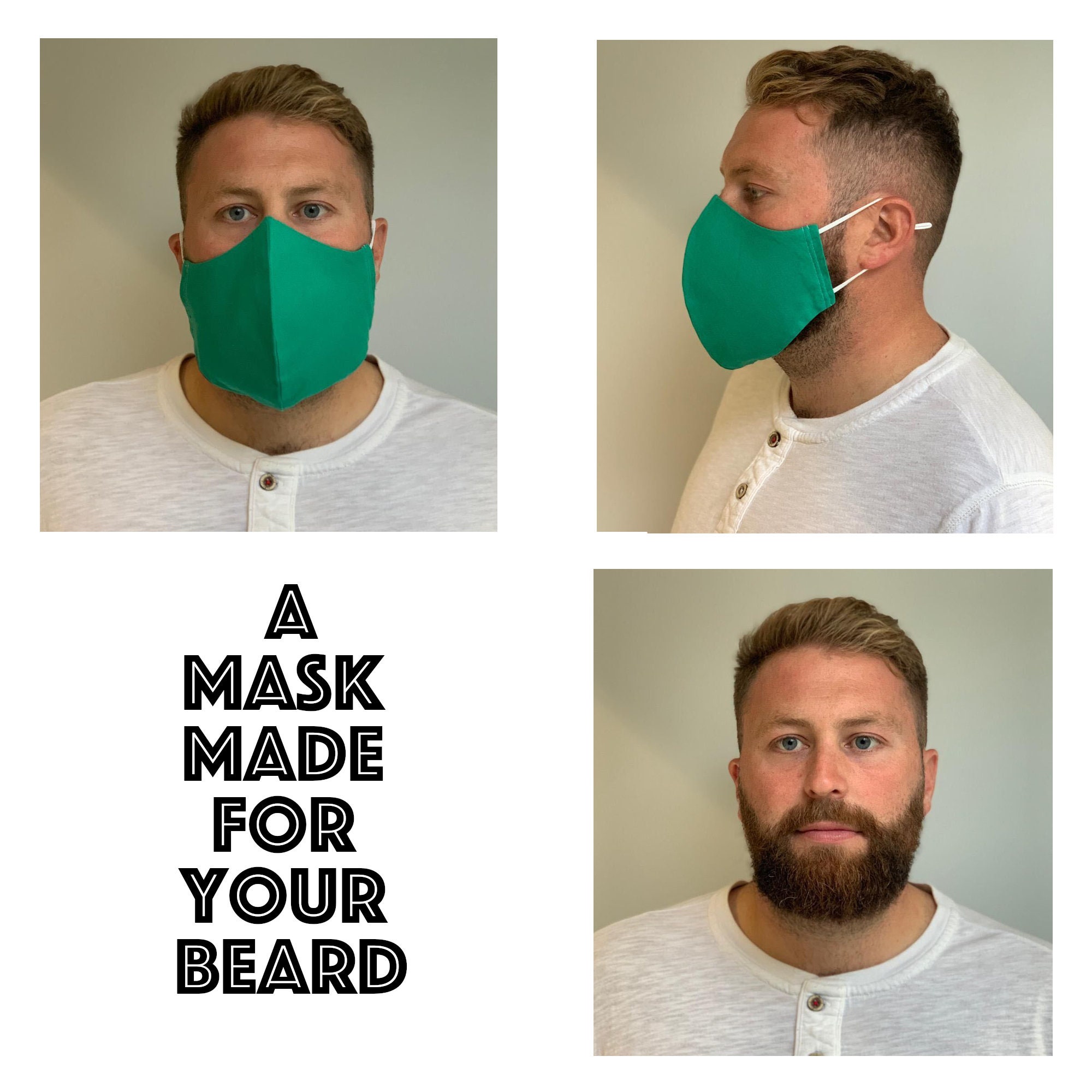 Beard Face Masks Men / Male Reusable Washable Etsy