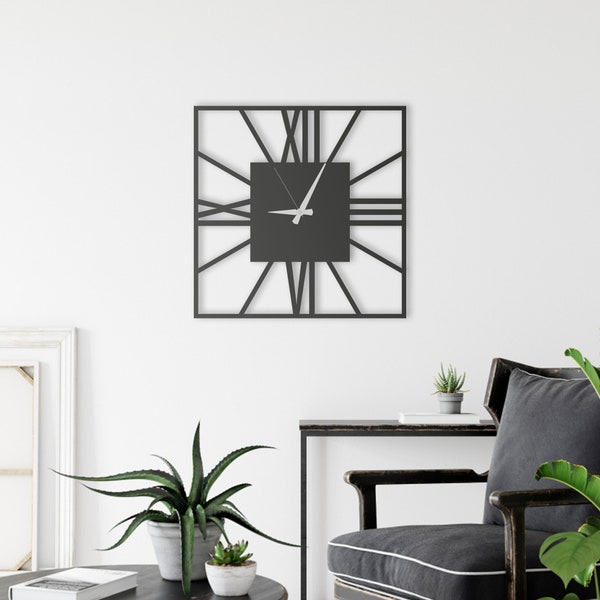 Large Oversized Wall Clock, Unique Rectangle Wall Clock