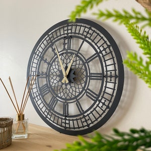 Big Ben Oversized Wall Clock / Large Wall Clock / Farmhouse Wall Clock / Rustic Wall Clock / Metal Wall Clock / Housewarming