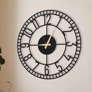 Numbers Large Unique Wall Clock, Oversized Wall Clock for Wall