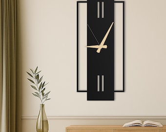 Large Unique Wall Clock, Oversized Wall Clock, Modern Silent Wall Clock for Living Rooms