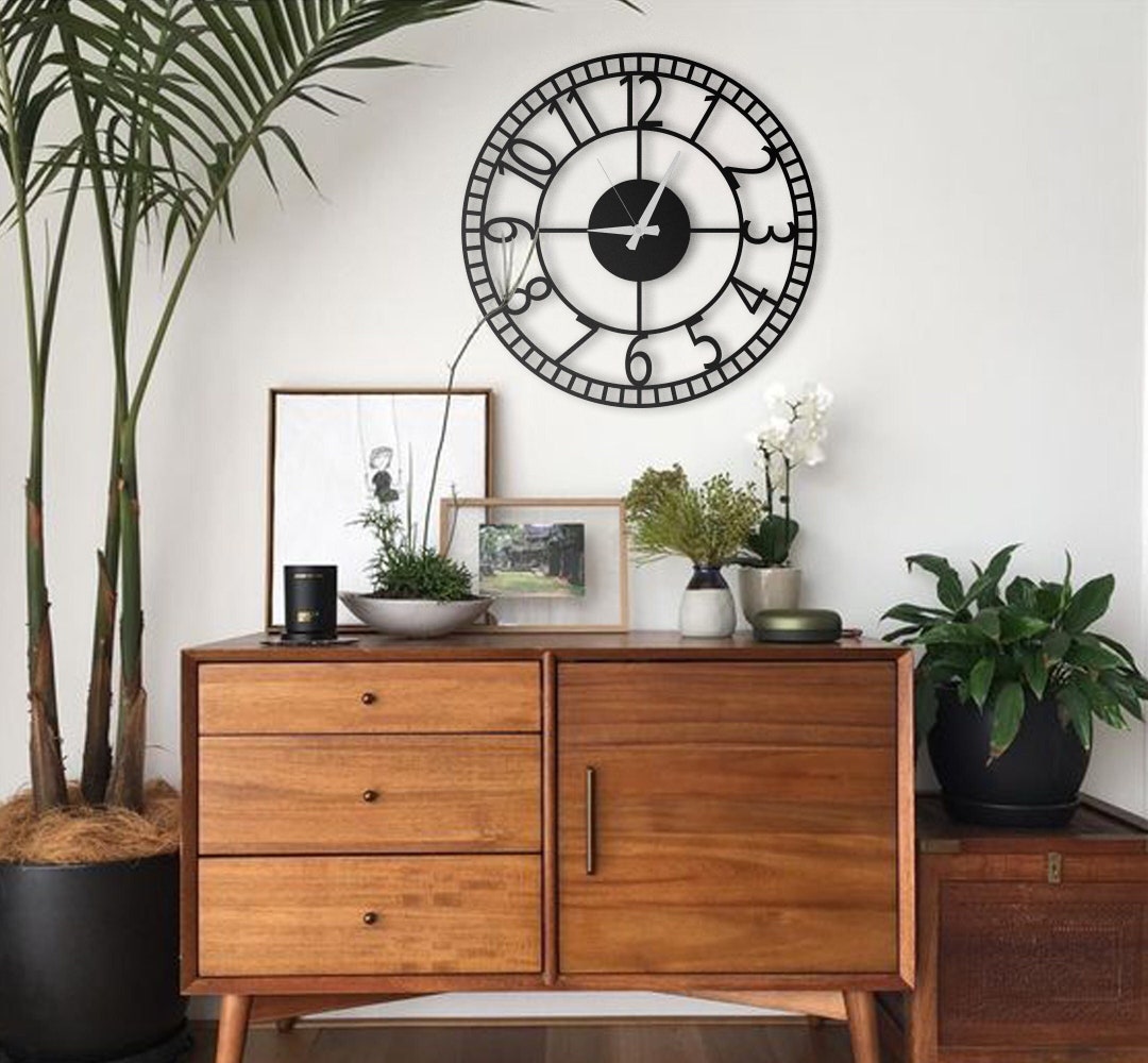 Numbers Oversized Wall Clock, Large Modern Wall Clock, Unique ...