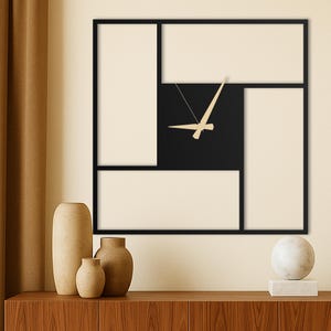Square Oversized Wall Clock, Unique Large Modern Wall Clock for Living Rooms and Offices
