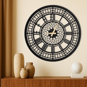 Big Ben Large Wall Clock, Oversized Unique Wall Clock, Farmhouse Wall Clock, Rustic Wall Clock, Metal Wall Clock, Housewarming Gift