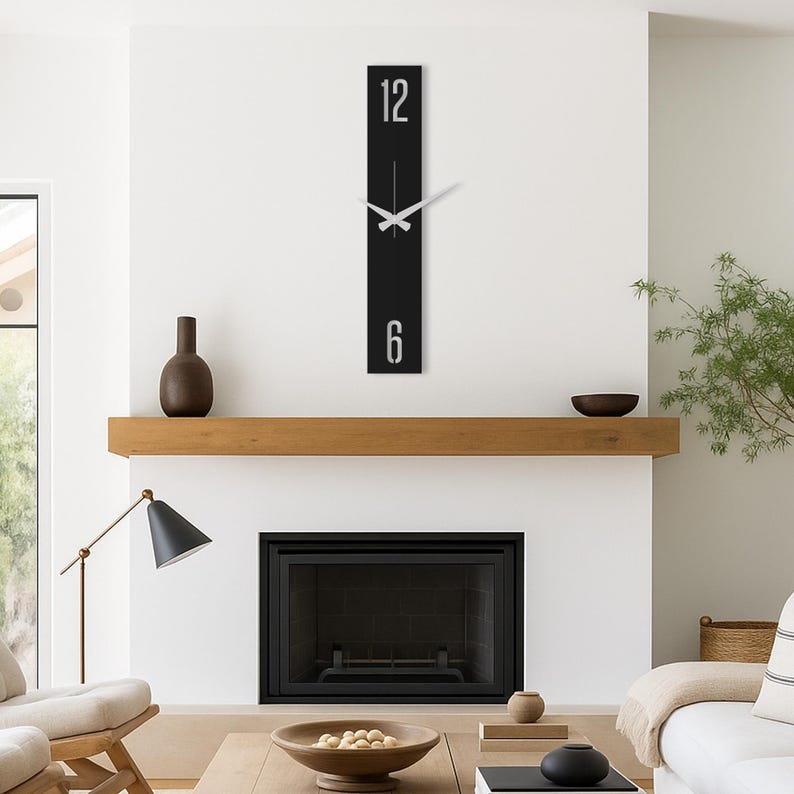 Tall Rectangle Oversized Wall Clock, Large Unique Wall Clock for Homes ...