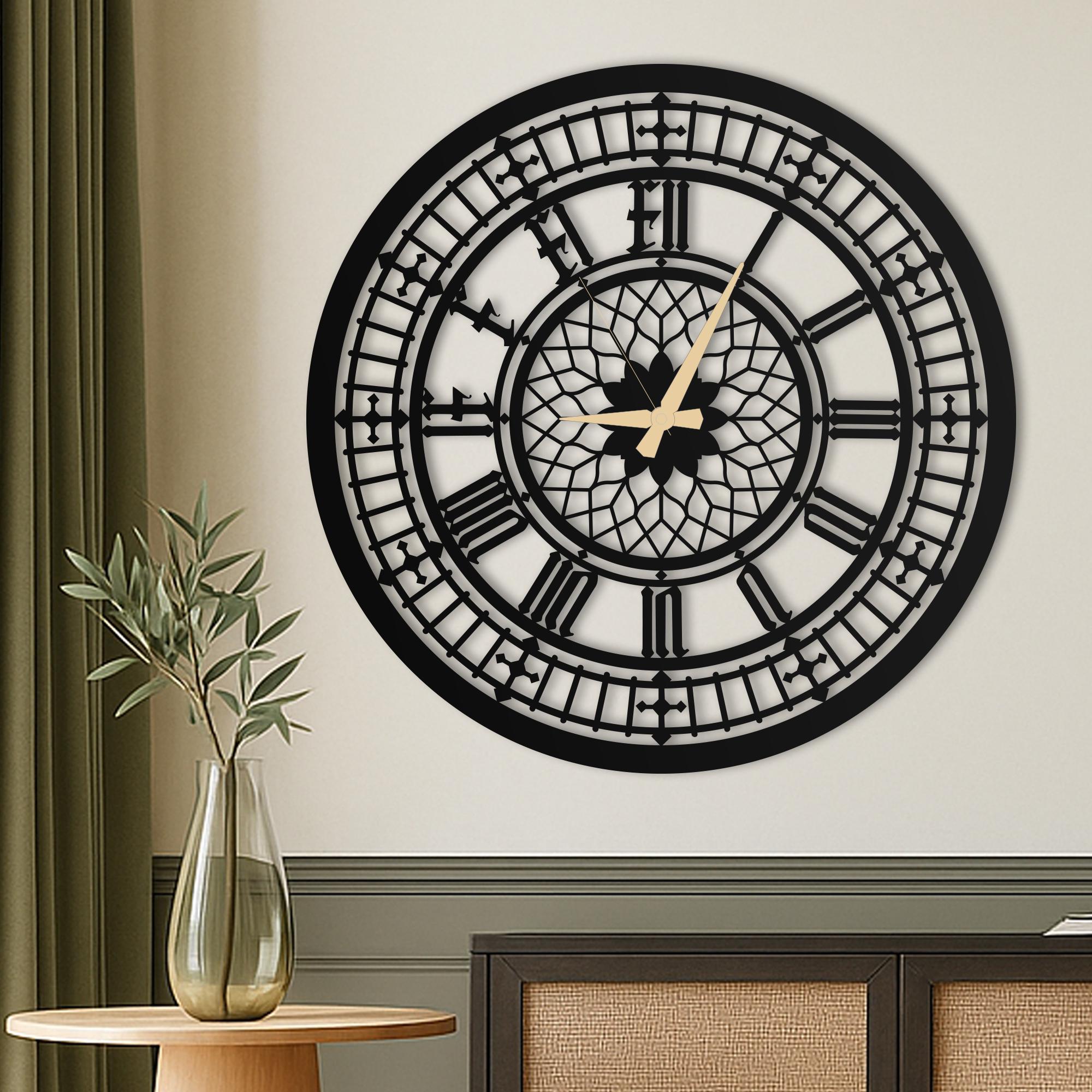 Big Ben Oversized Wall Clock, Large Unique Wall Clock, Modern Silent ...