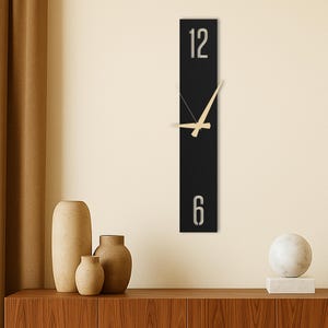 Tall Rectangle Oversized Wall Clock, Large Unique Wall Clock for Homes and Offices
