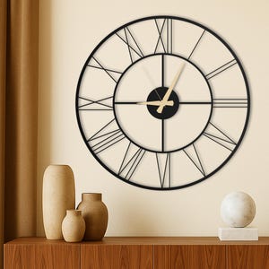 Oversized Wall Clock, Large Unique Wall Clock for Housewarming Gift