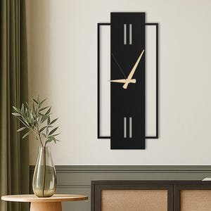Large Wall Clock, Oversized Unique Wall Clock, Rectangle Wall Clock