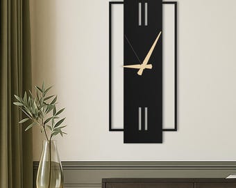 Grote wandklok, extra grote unieke wandklok, rechthoekige wandklok