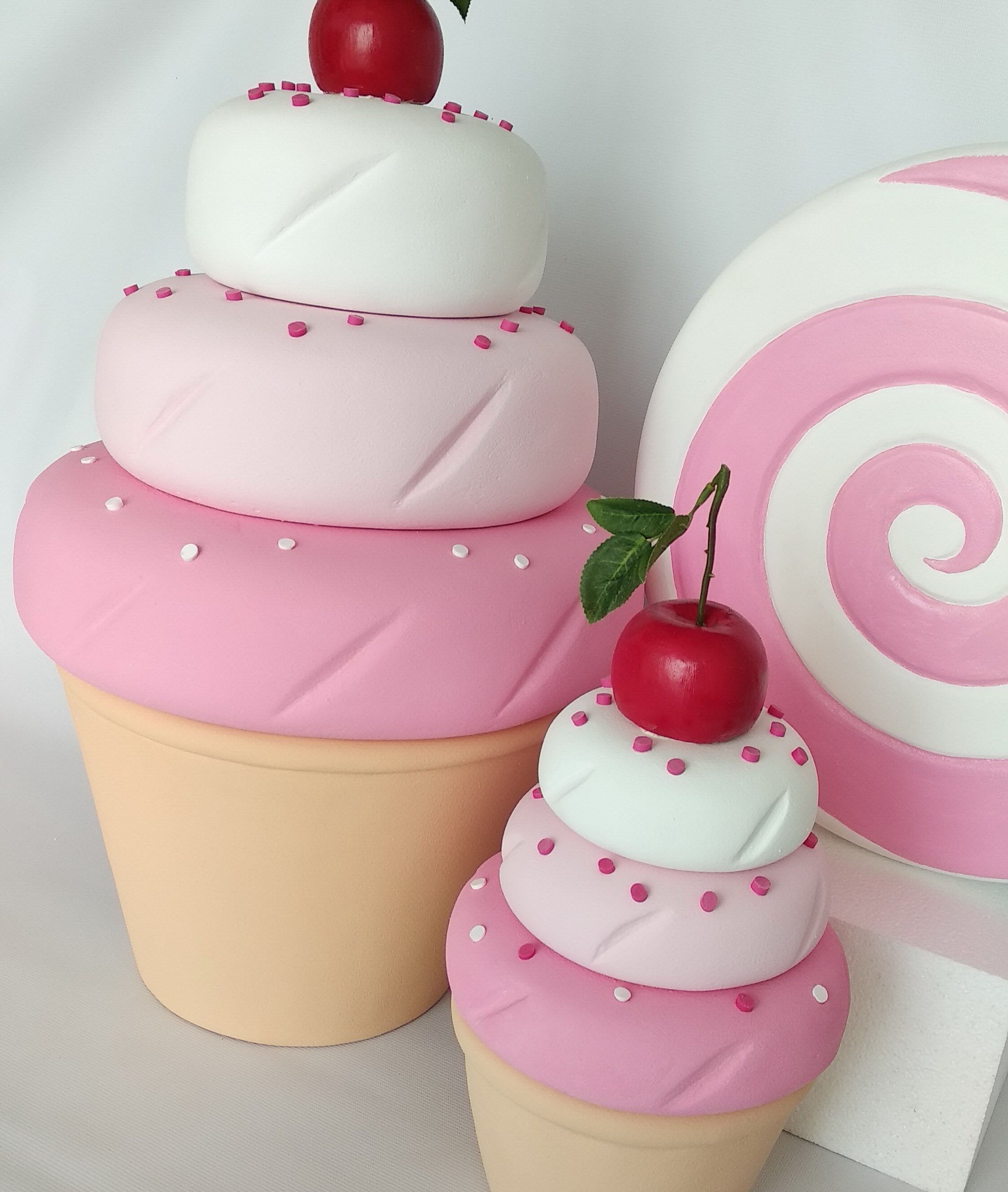 ONE 23'' Giant Cupcake with cherry props storefront Etsy