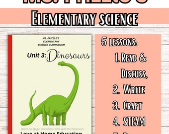 恐竜ホームスクール科学ユニット - フリズル先生のカリキュラム（デジタルダウンロード）ユニット3（全20問）