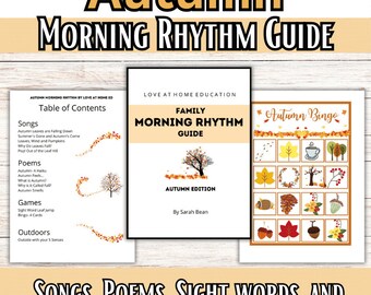 Guía de ritmos matutinos de otoño, canciones, poemas, juegos (descarga digital)