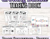 Preschool Tracing Book Bundle – Alphabet, Numbers, Shapes (Digital Download)