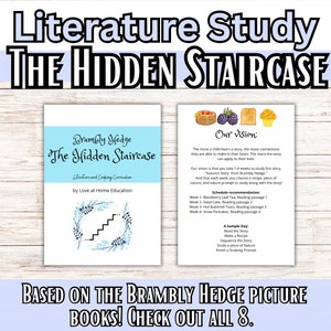 Brambly Hedge Hidden Staircase Story Book Guide, Homeschool Literature and Cooking Unit, Charlotte Mason style, Book and Novel study