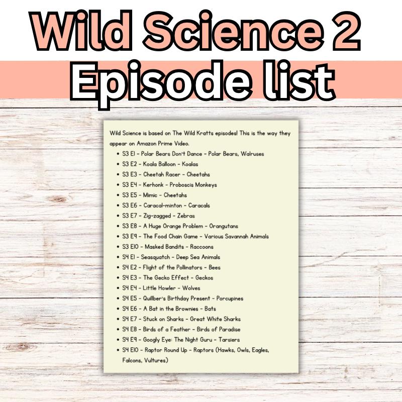 Wild Science: Animal Science K-3 Curriculum (PDF Download) - Etsy