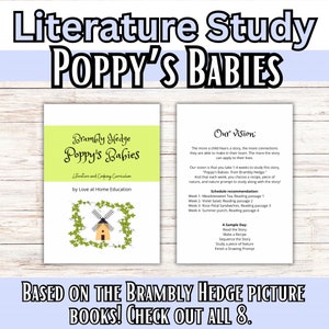 Brambly Hedge Poppy’s Babies Book Guide, Homeschool Literature and Cooking Unit, Charlotte Mason style, Springtime unit studies, Preschool